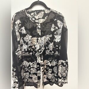 Unique ASOS floral top with crop back